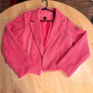 SHEIN Pink Teddy Jacket
